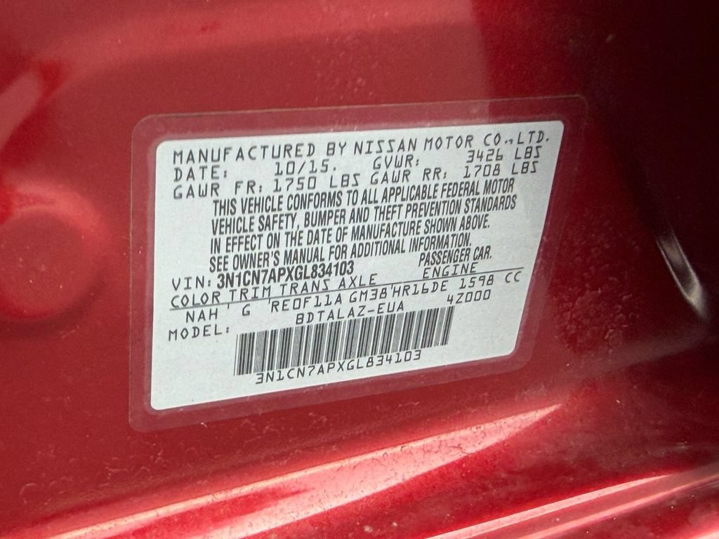 Used 2016 Nissan Versa S Plus FWD image 19