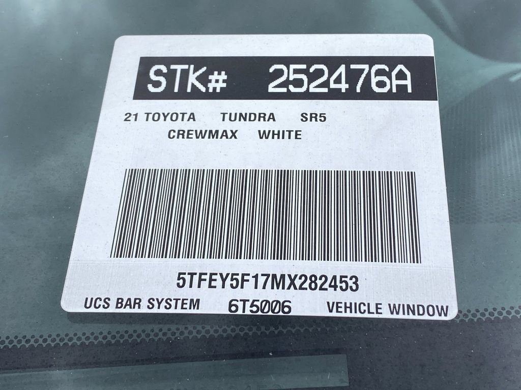 Certified 2021 Toyota Tundra SR5 w/ TRD Sport Package RWD image 36