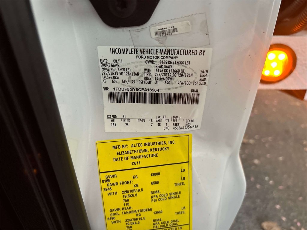 Used 2012 Ford F550 2WD Regular Cab Super Duty w/ PWR Equipment Group image 18