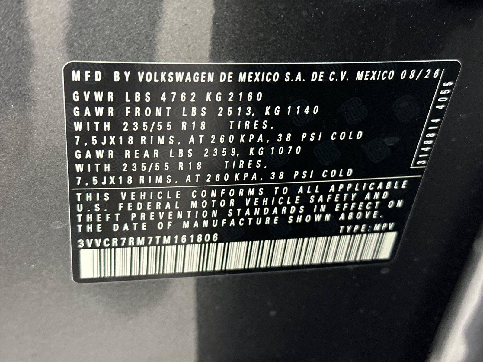 New 2026 Volkswagen Tiguan S FWD image 25