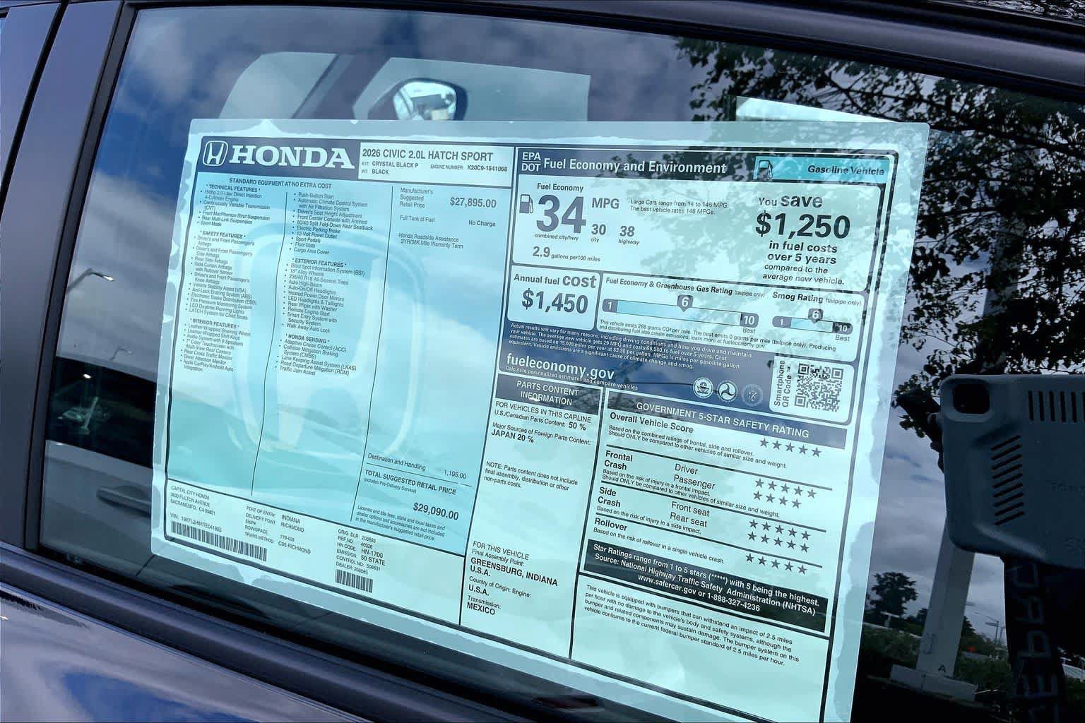 New 2026 Honda Civic Sport image 21