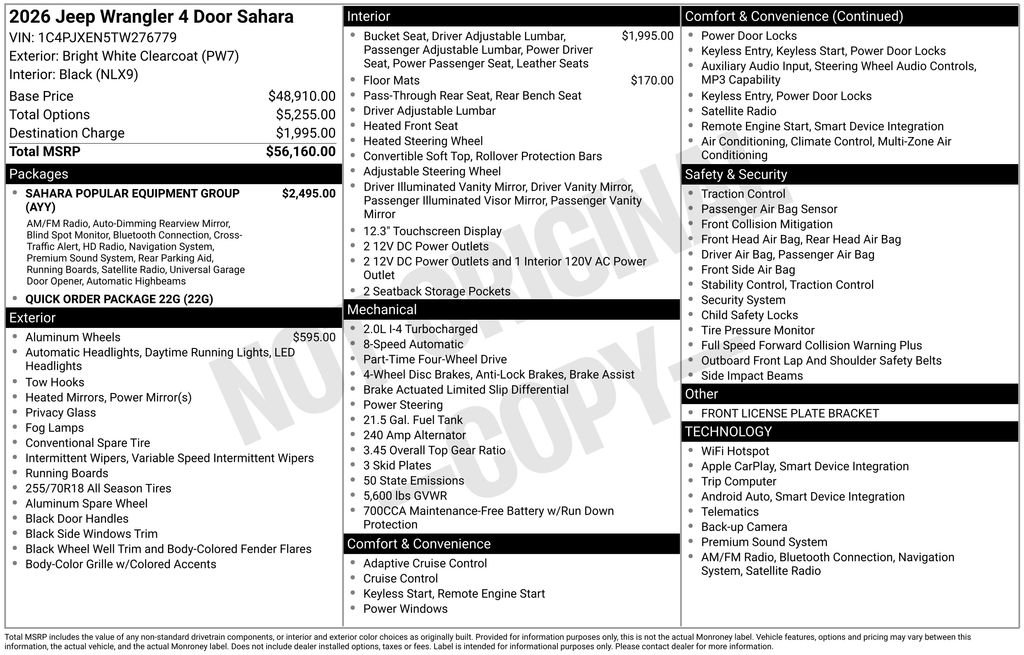 New 2026 Jeep Wrangler Unlimited Sahara AWD/4WD image 28