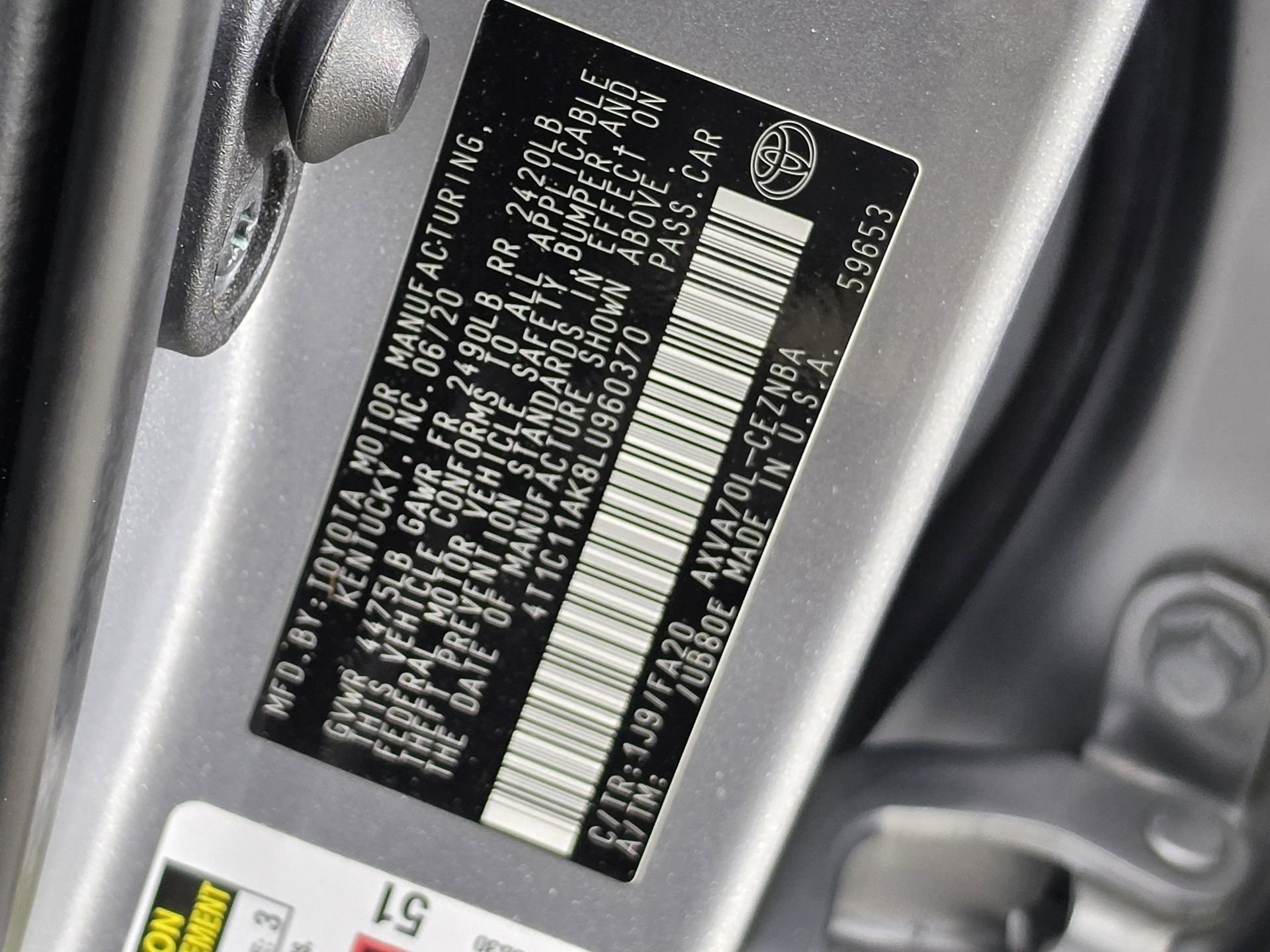 Used 2020 Toyota Camry LE FWD image 46