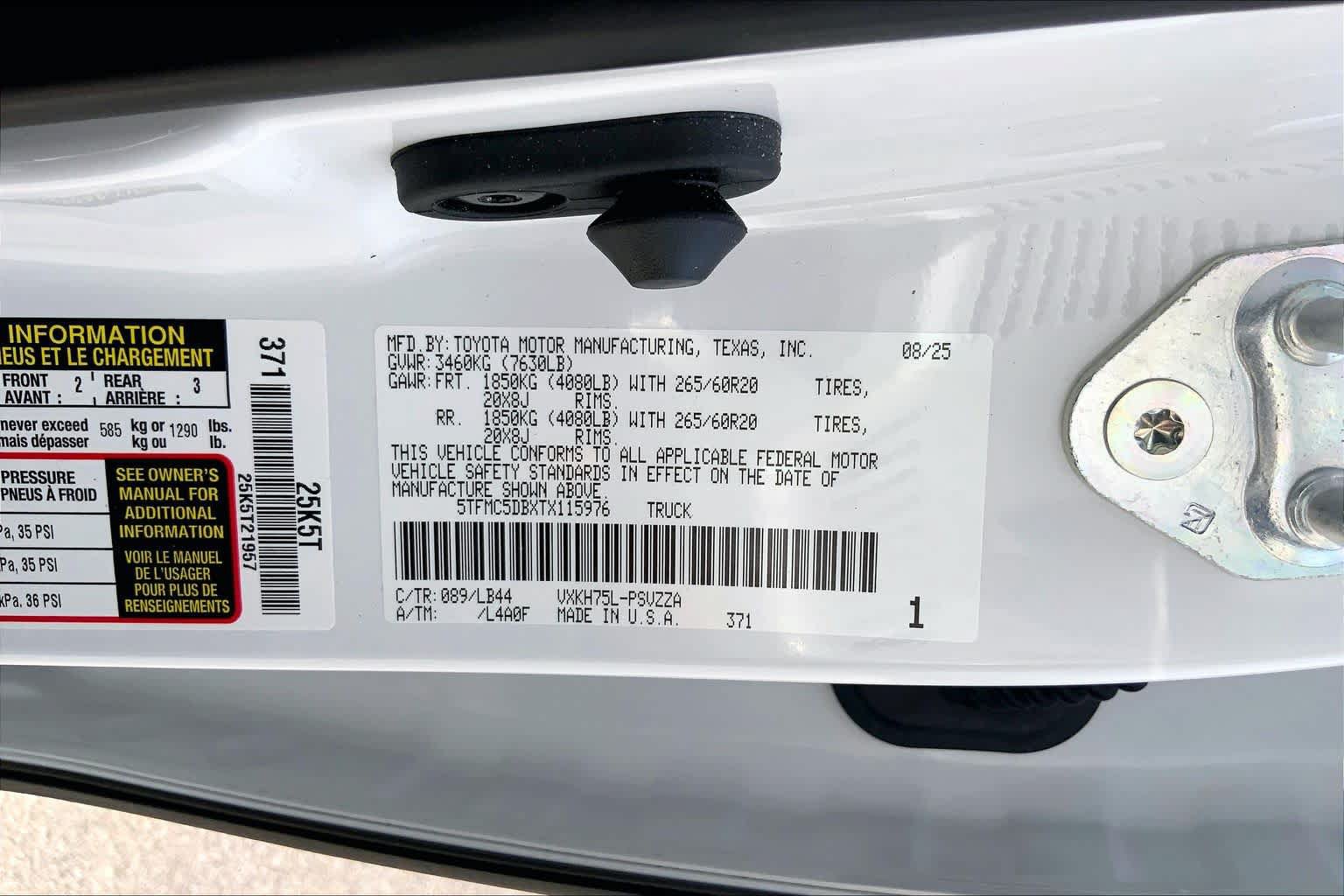 Used 2026 Toyota Tundra 1794 Edition AWD/4WD image 36