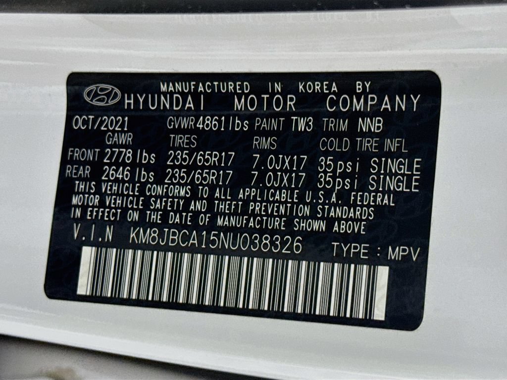 Certified 2022 Hyundai Tucson Blue AWD/4WD image 35