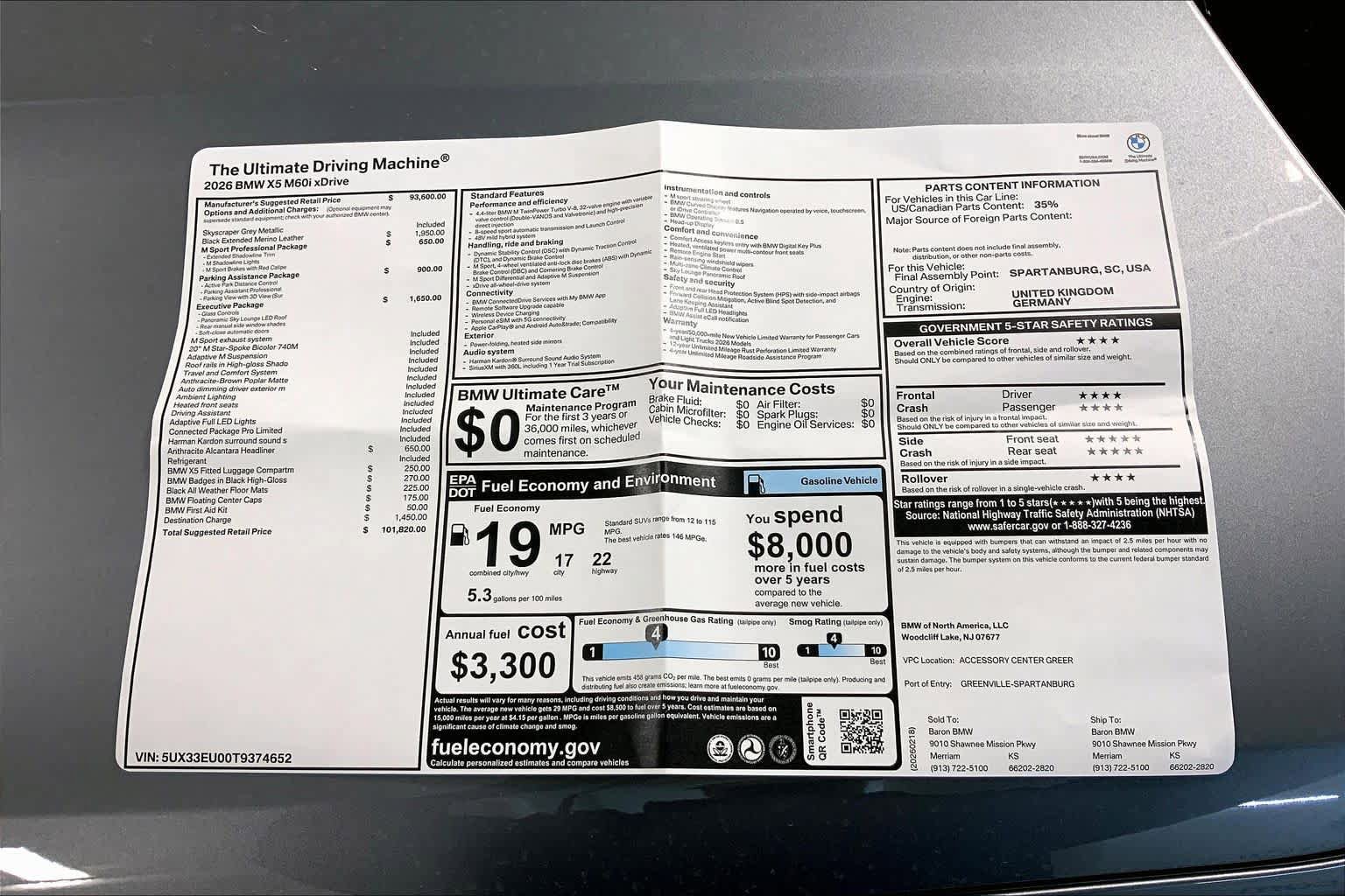New 2026 BMW X5 M60i w/ Executive Package AWD/4WD image 23