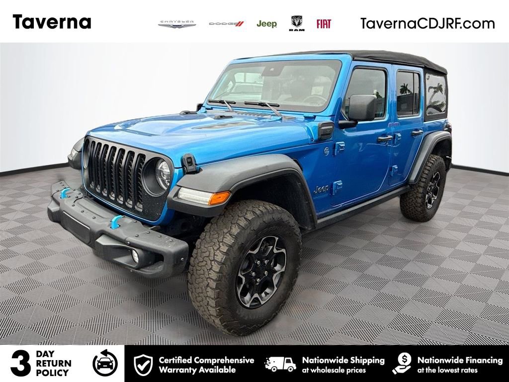 Used 2022 Jeep Wrangler Unlimited Rubicon 4xe w/ Steel Bumper Group image 1