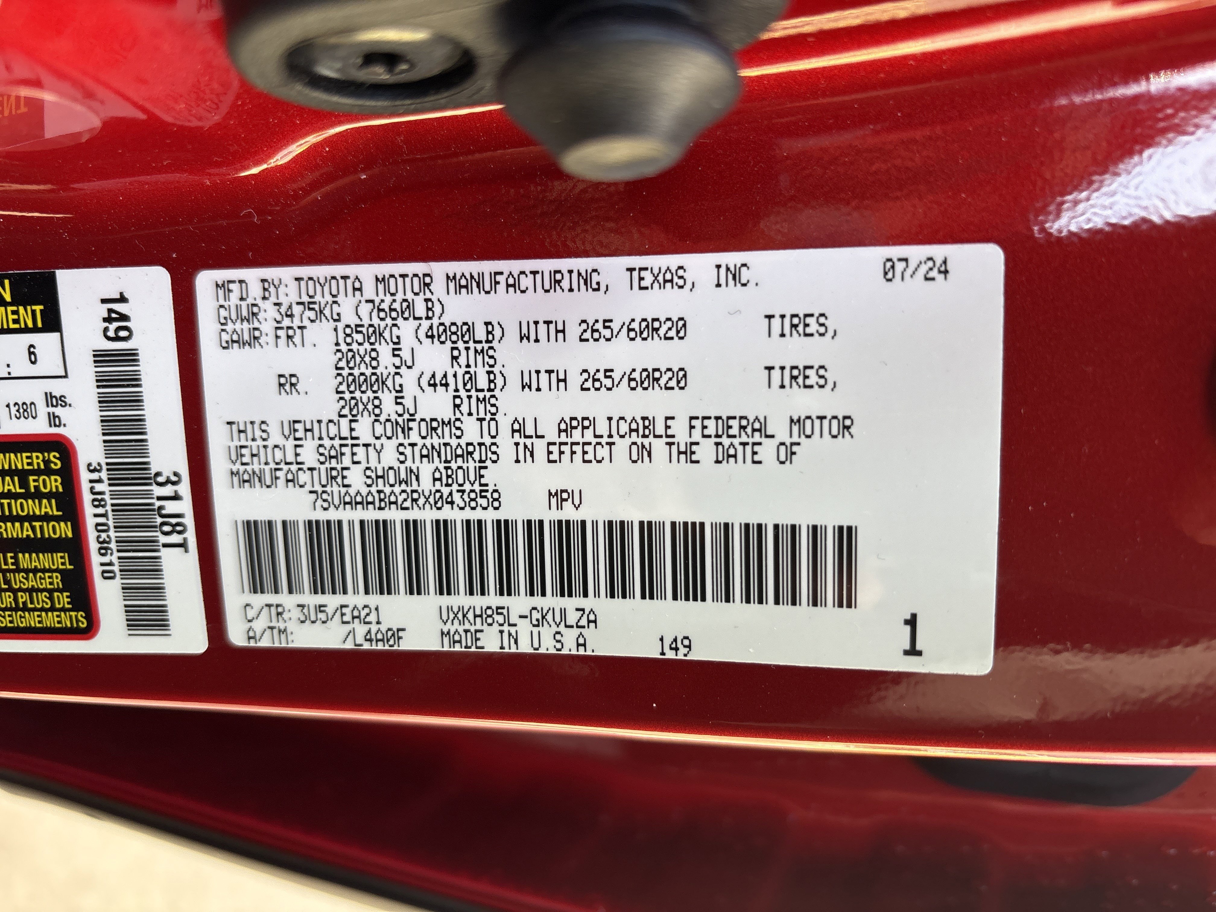 Used 2024 Toyota Sequoia Limited image 35