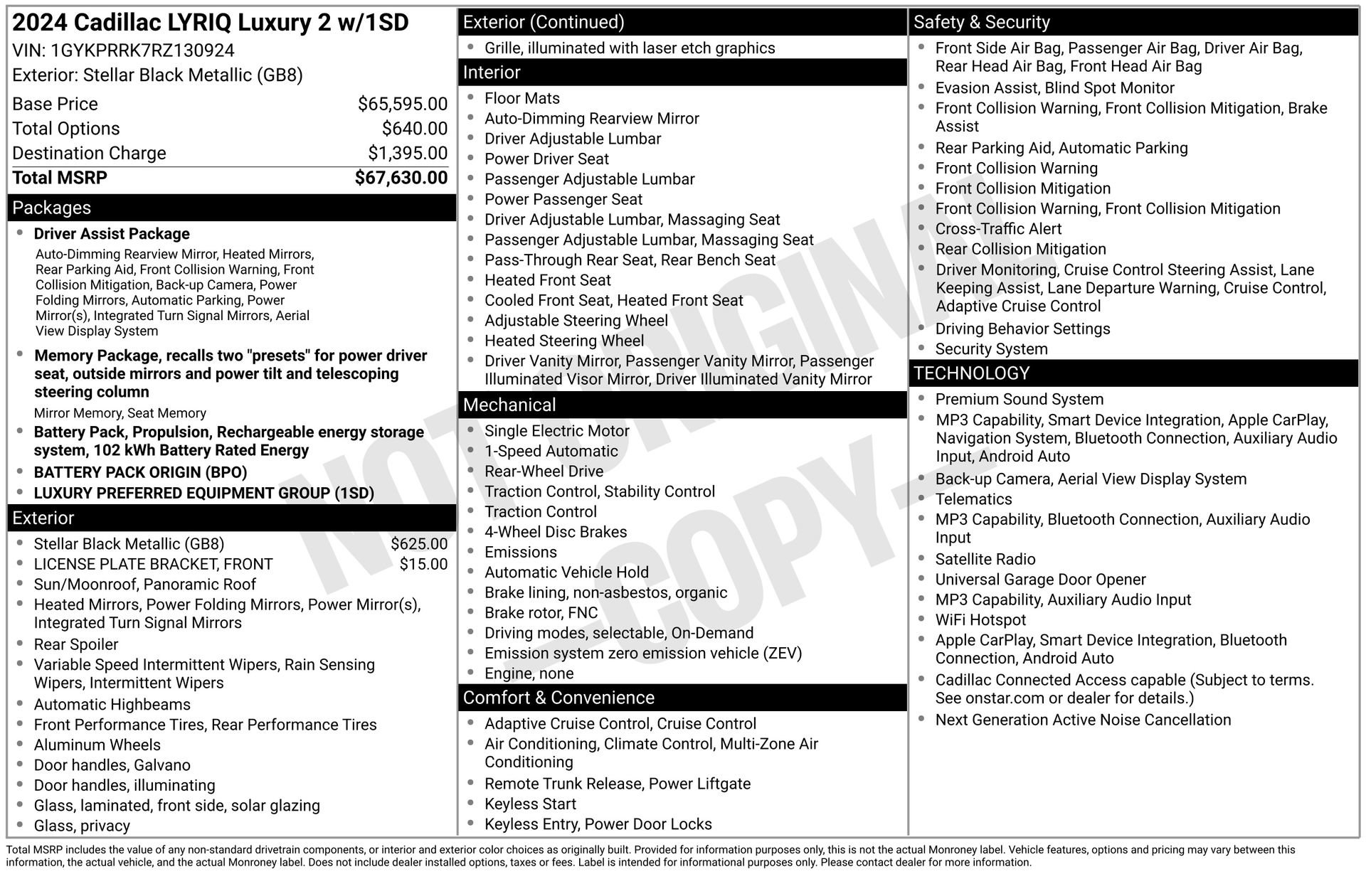 Certified 2024 Cadillac Lyriq Luxury RWD image 46