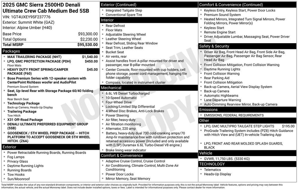 New 2025 GMC Sierra 2500 Denali Ultimate w/ Max Trailering Package image 4