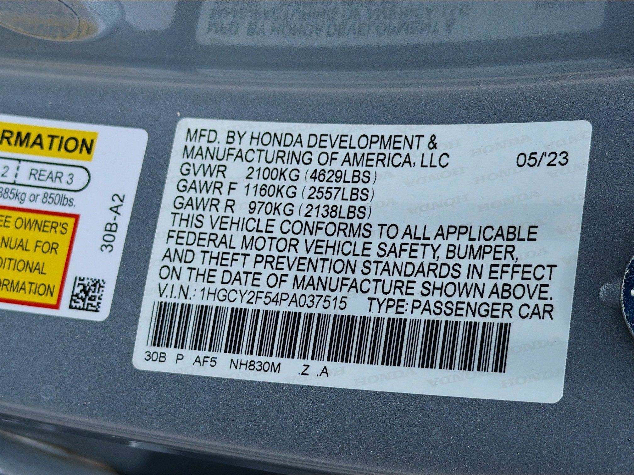 Certified 2023 Honda Accord Sport image 38