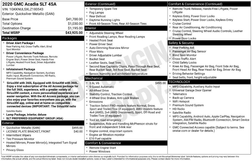 Used 2020 GMC Acadia SLT AWD/4WD image 26