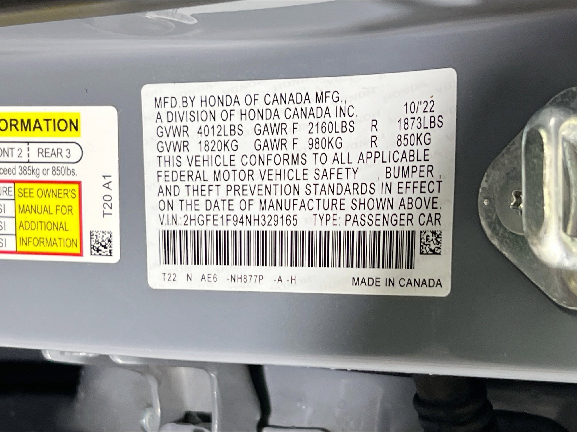 Used 2022 Honda Civic Touring image 32