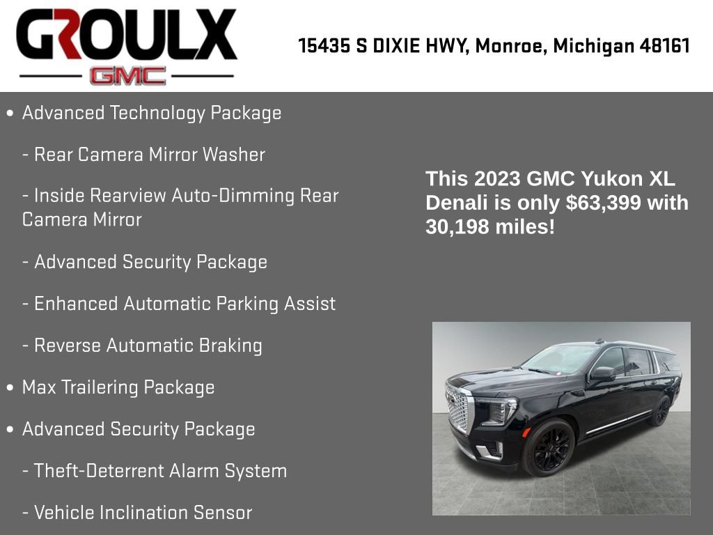 Used 2023 GMC Yukon XL Denali w/ Denali Reserve Package AWD/4WD image 8