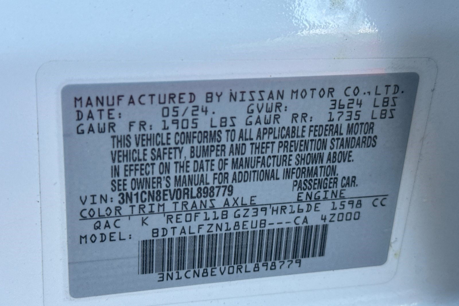 Used 2024 Nissan Versa SV FWD image 25