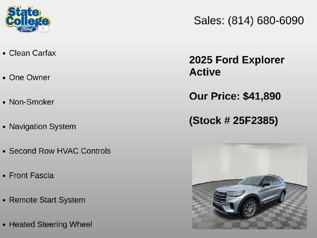 Used 2025 Ford Explorer Active w/ Active Comfort Package AWD/4WD image 12