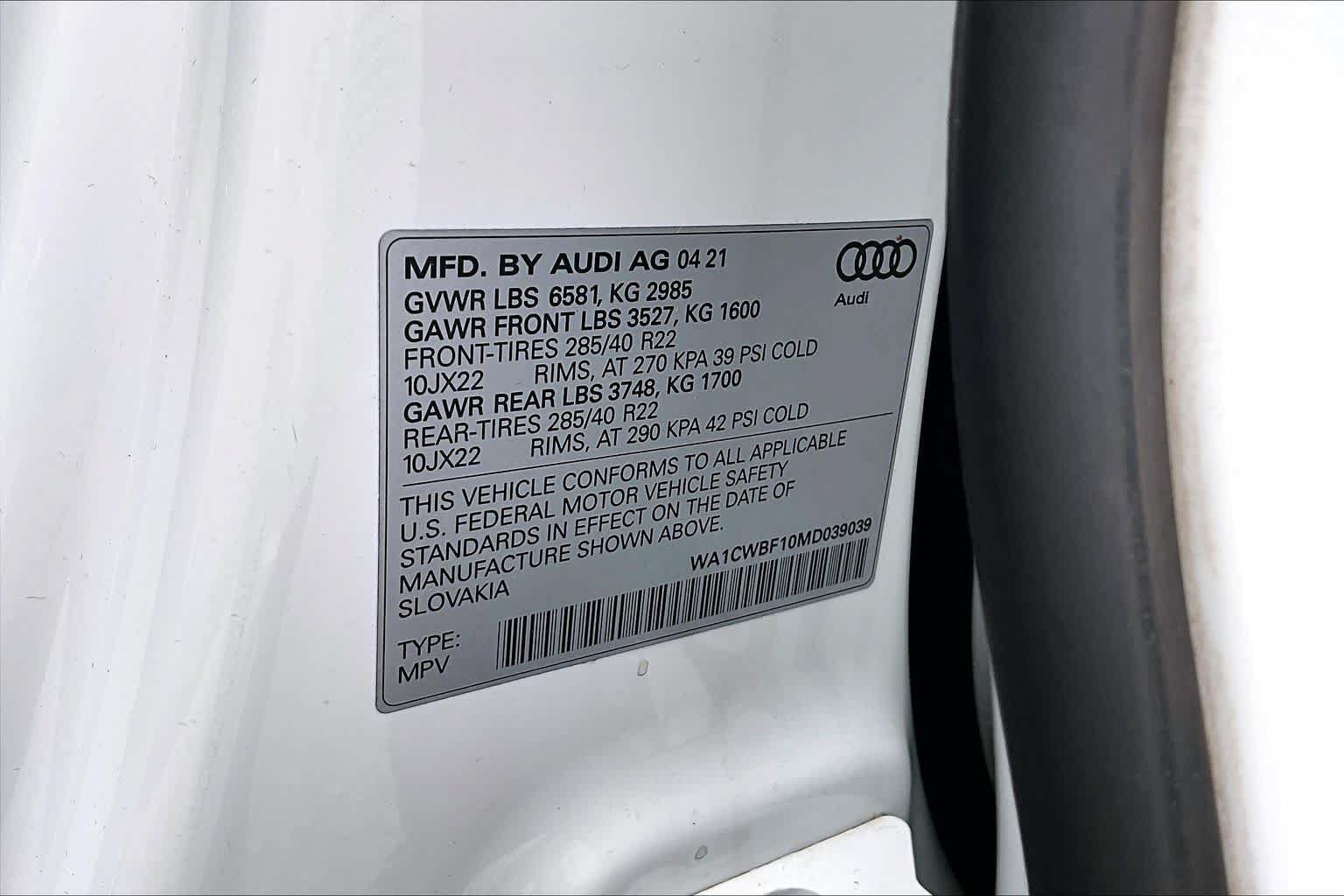Used 2021 Audi SQ8 Prestige w/ Prestige Package AWD/4WD image 38