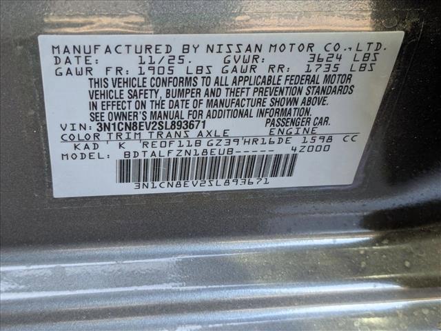 New 2025 Nissan Versa SV w/ Trunk Package image 16