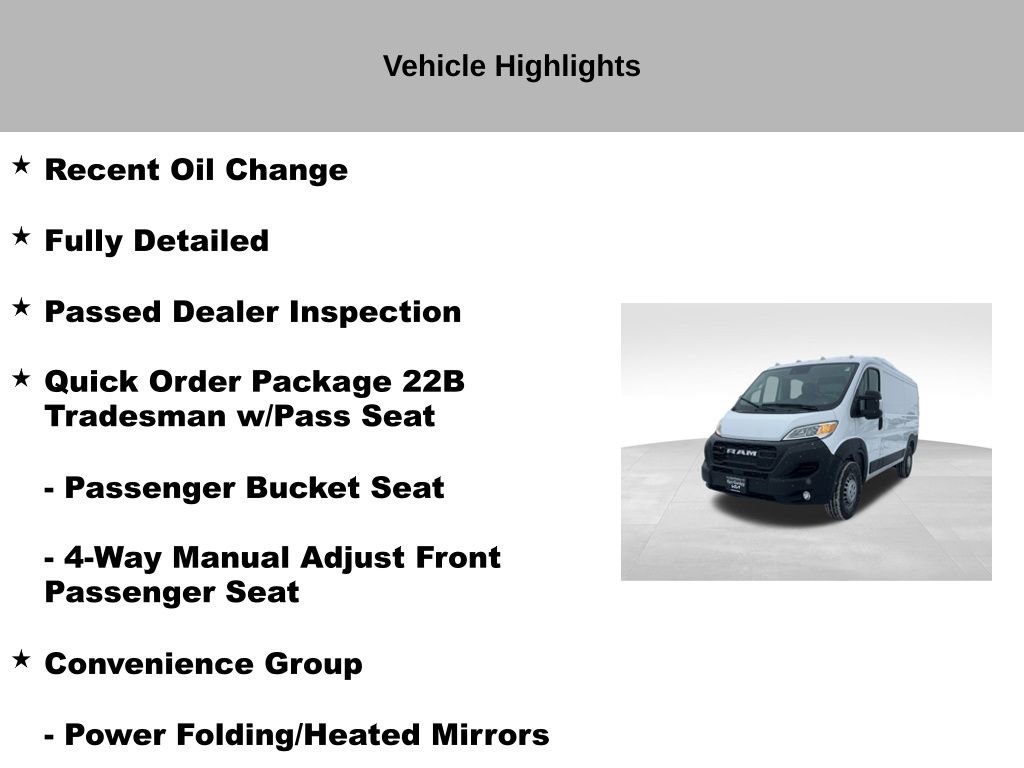 Used 2024 RAM ProMaster 3500 w/ Convenience Group image 9