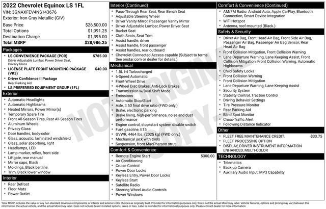 Used 2022 Chevrolet Equinox LS w/ LS Convenience Package FWD image 46