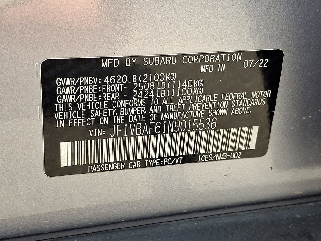 Used 2022 Subaru WRX Premium AWD/4WD image 26