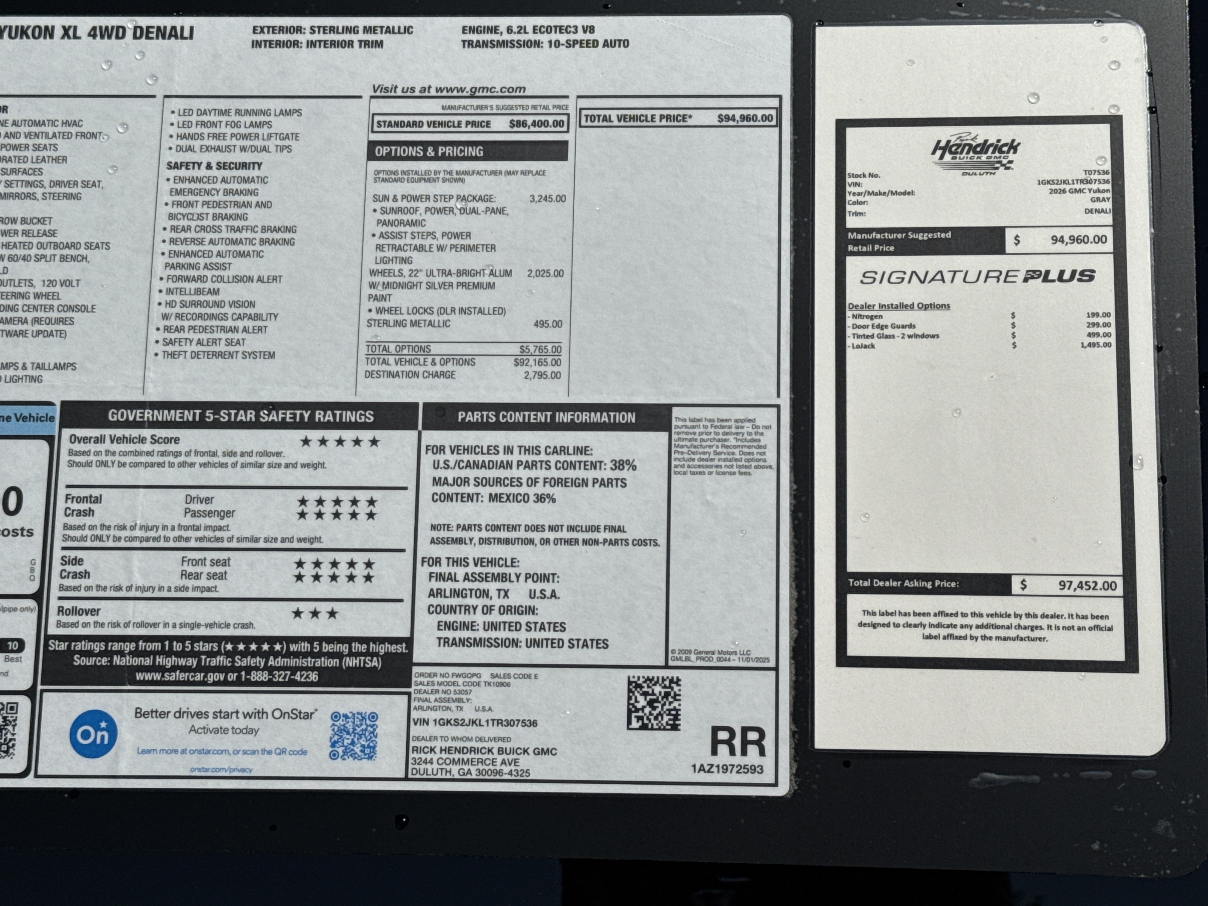 New 2026 GMC Yukon XL Denali w/ Sun & Power Step Package AWD/4WD image 41