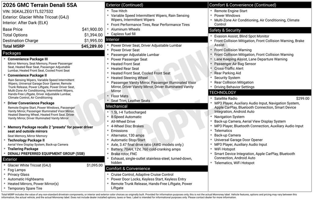 New 2026 GMC Terrain Denali AWD/4WD image 4