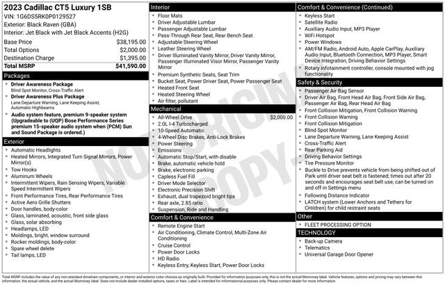 Used 2023 Cadillac CT5 Luxury image 56