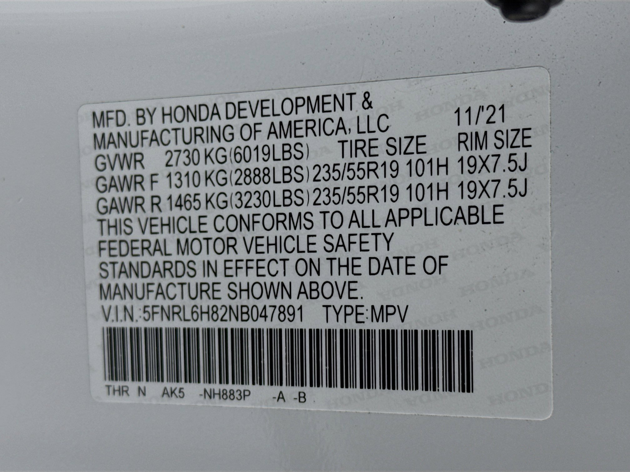 Certified 2022 Honda Odyssey Touring image 35