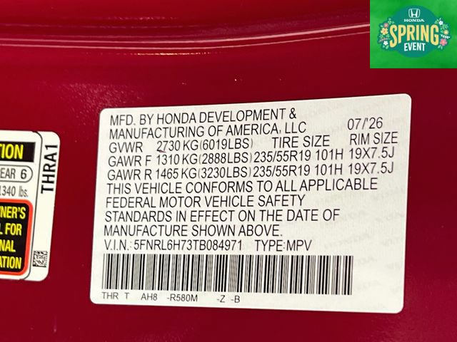 New 2026 Honda Odyssey Sport-L image 34