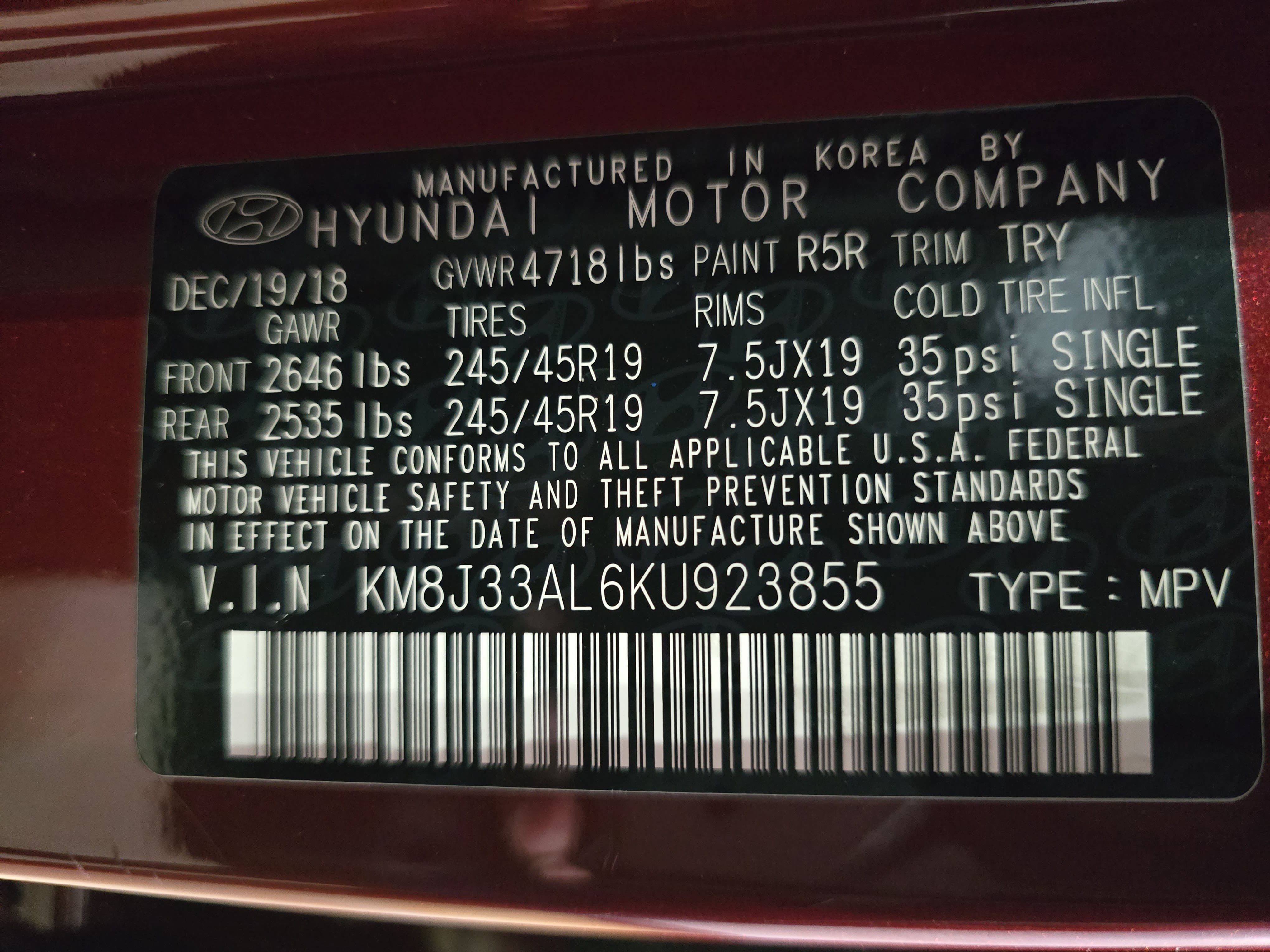 Used 2019 Hyundai Tucson Night FWD image 33
