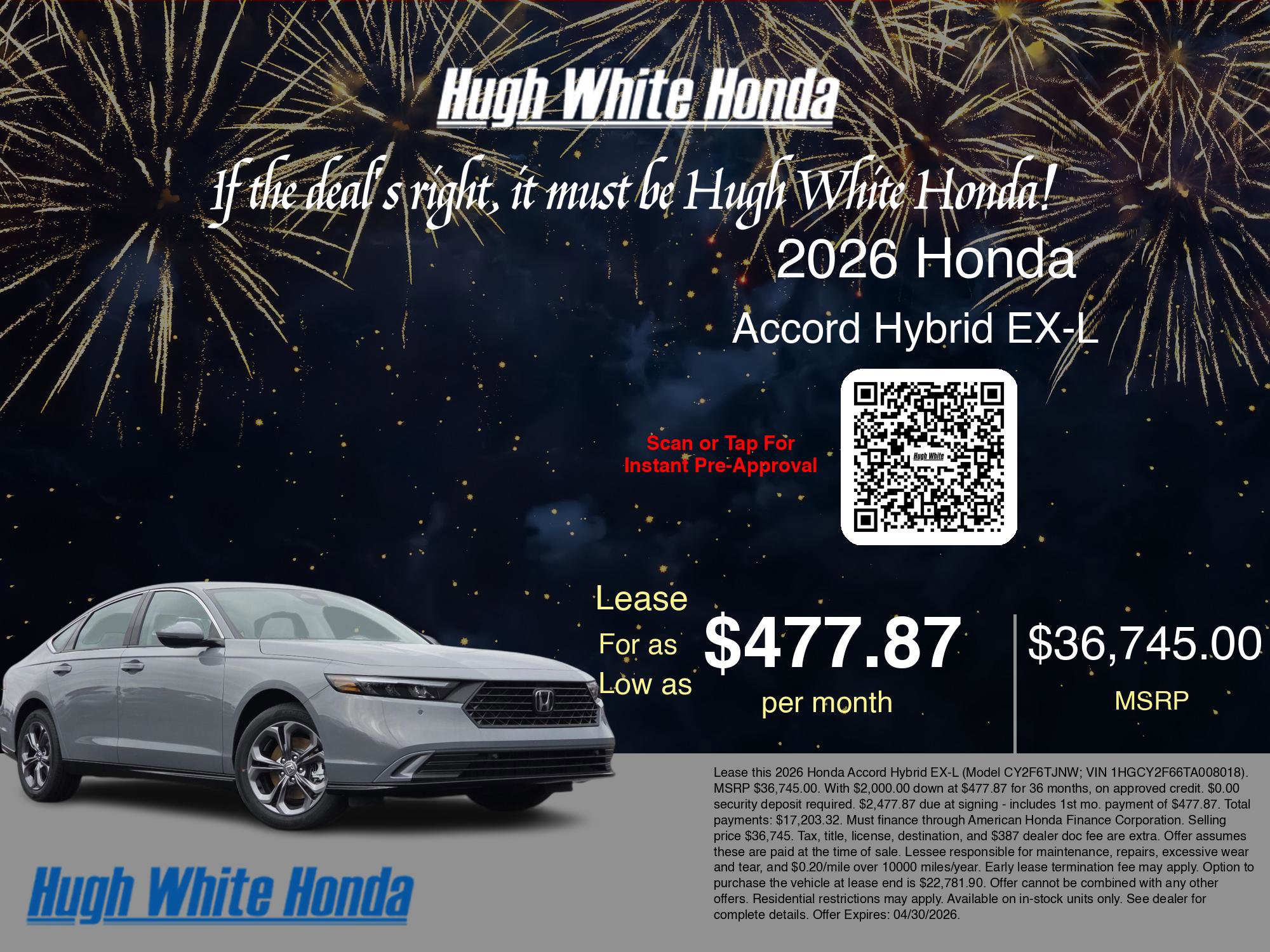 New 2026 Honda Accord EX-L image 3