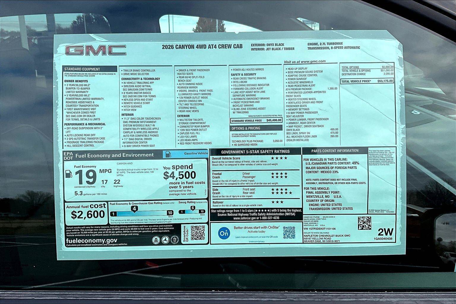 New 2026 GMC Canyon AT4 w/ Technology Plus Package image 13