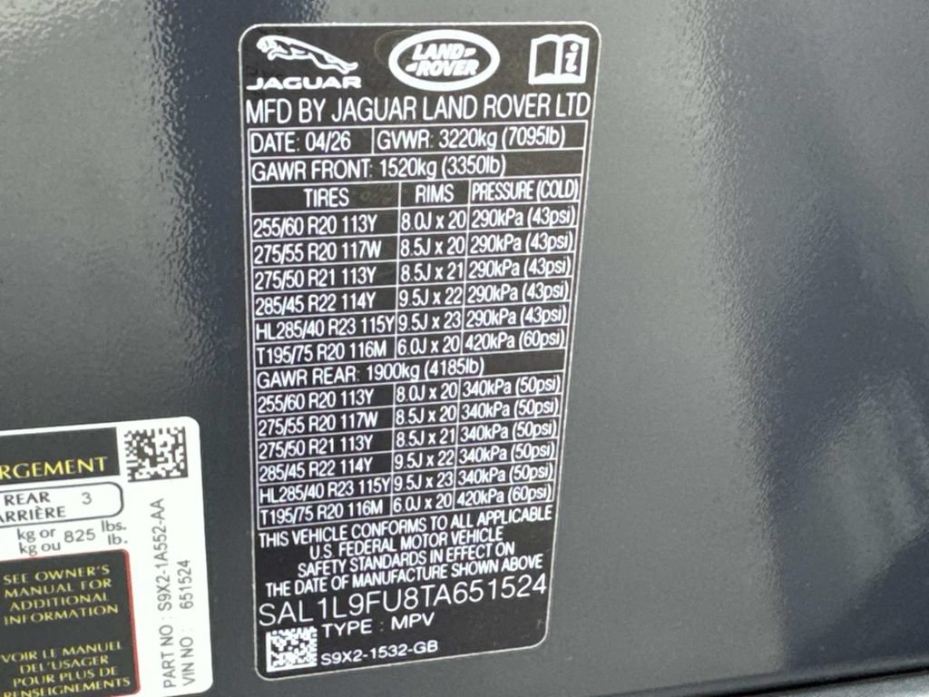 New 2026 Land Rover Range Rover Sport Dynamic SE AWD/4WD image 29