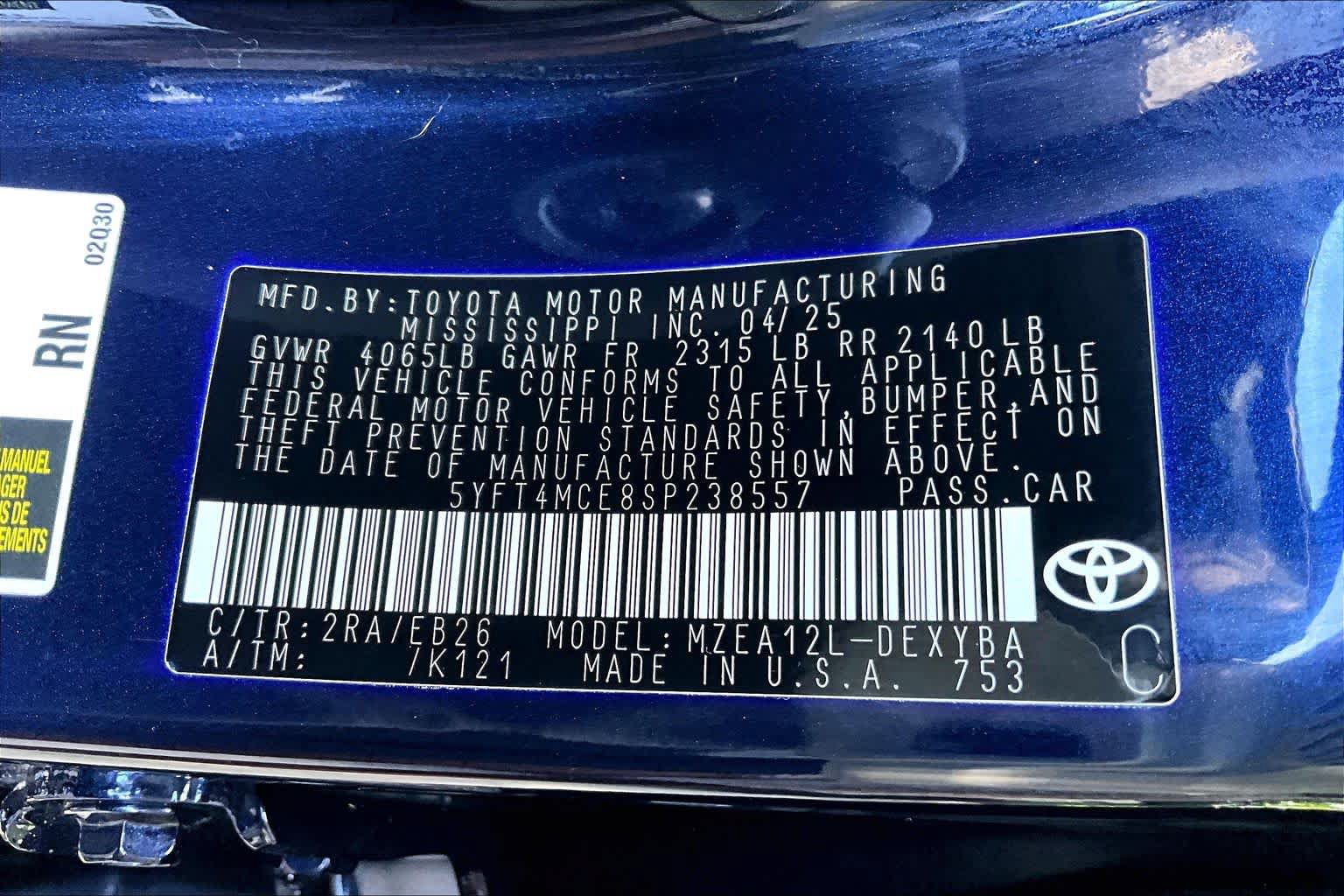 Certified 2025 Toyota Corolla XSE FWD image 34
