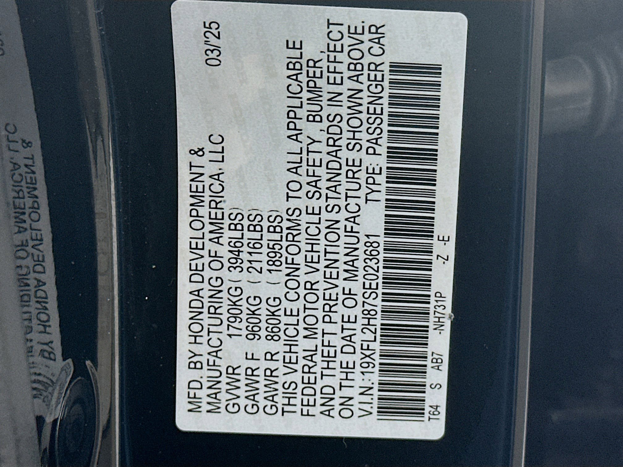 Used 2025 Honda Civic Sport image 12