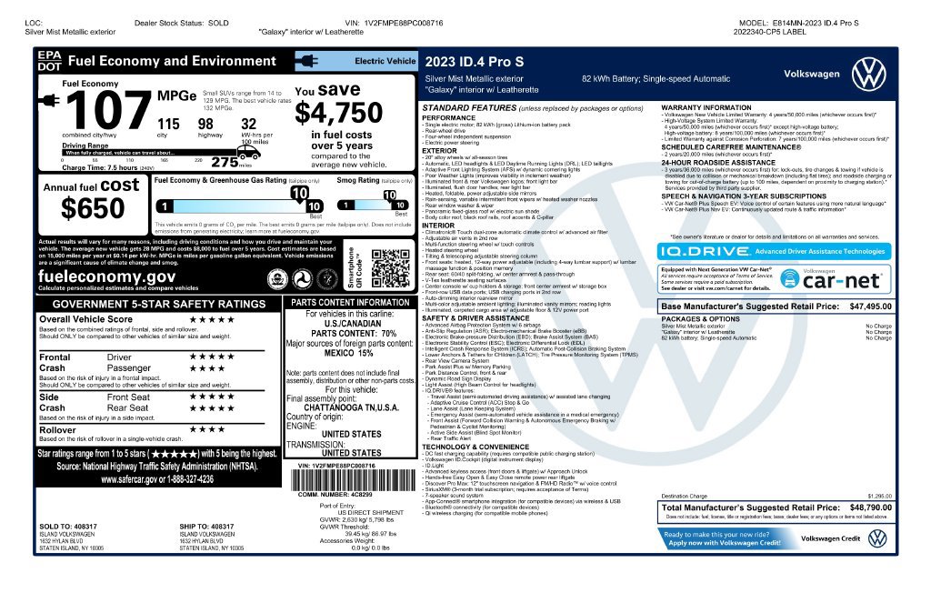 Used 2023 Volkswagen ID.4 Pro S RWD image 8