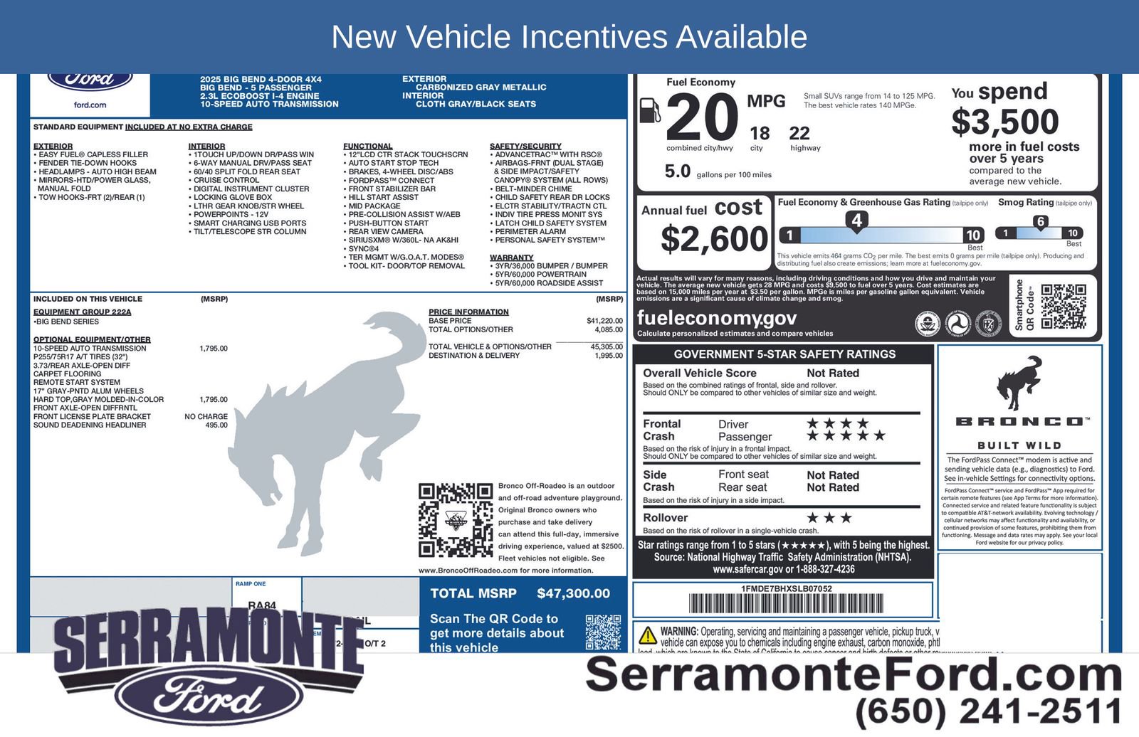 Used 2025 Ford Bronco Big Bend AWD/4WD image 13