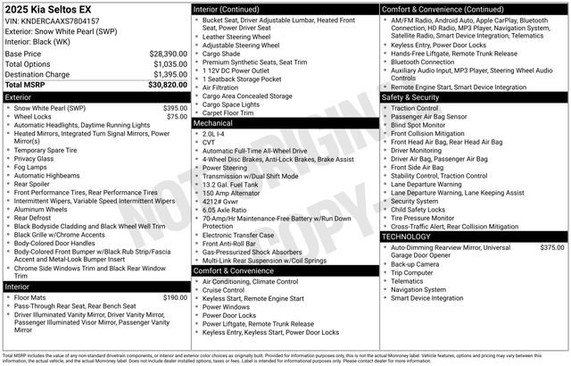 New 2025 Kia Seltos EX AWD/4WD image 5