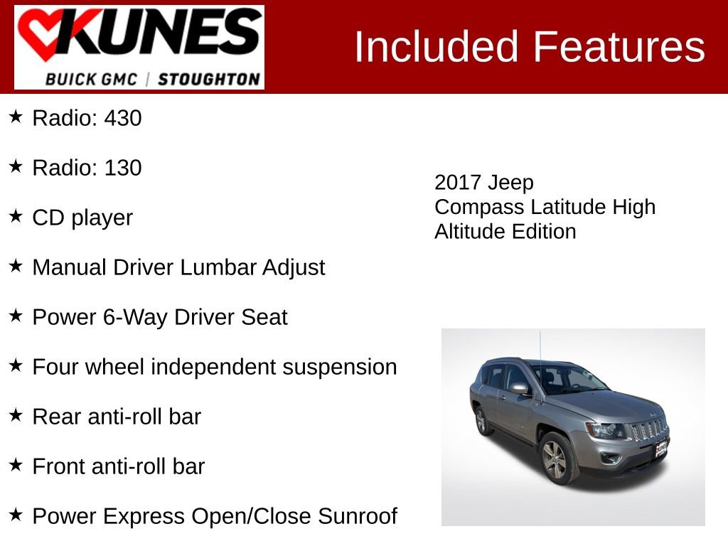 Used 2017 Jeep Compass High Altitude FWD image 3