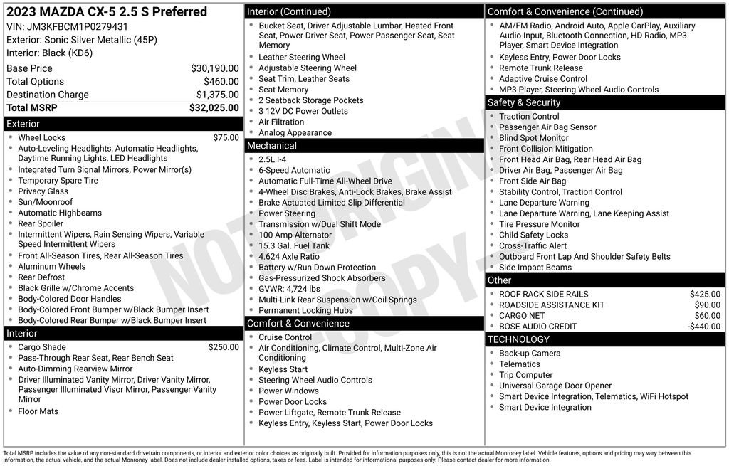 Certified 2023 MAZDA CX-5 AWD 2.5 S w/ Preferred Package image 10