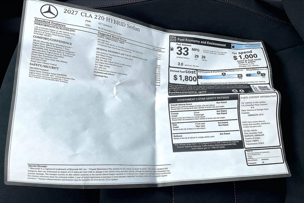 New 2027 Mercedes-Benz CLA 220 image 13
