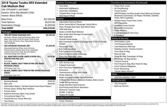 Used 2018 Toyota Tundra SR5 w/ TRD Off Road Package image 7