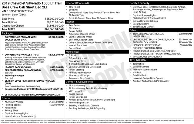 Used 2019 Chevrolet Silverado 1500 LT Trail Boss image 13