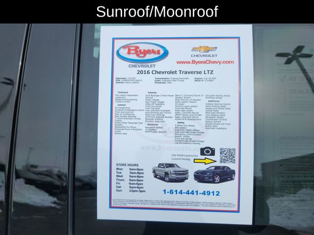 Used 2016 Chevrolet Traverse LTZ w/ LPO, 'HIT The Road' Package image 14