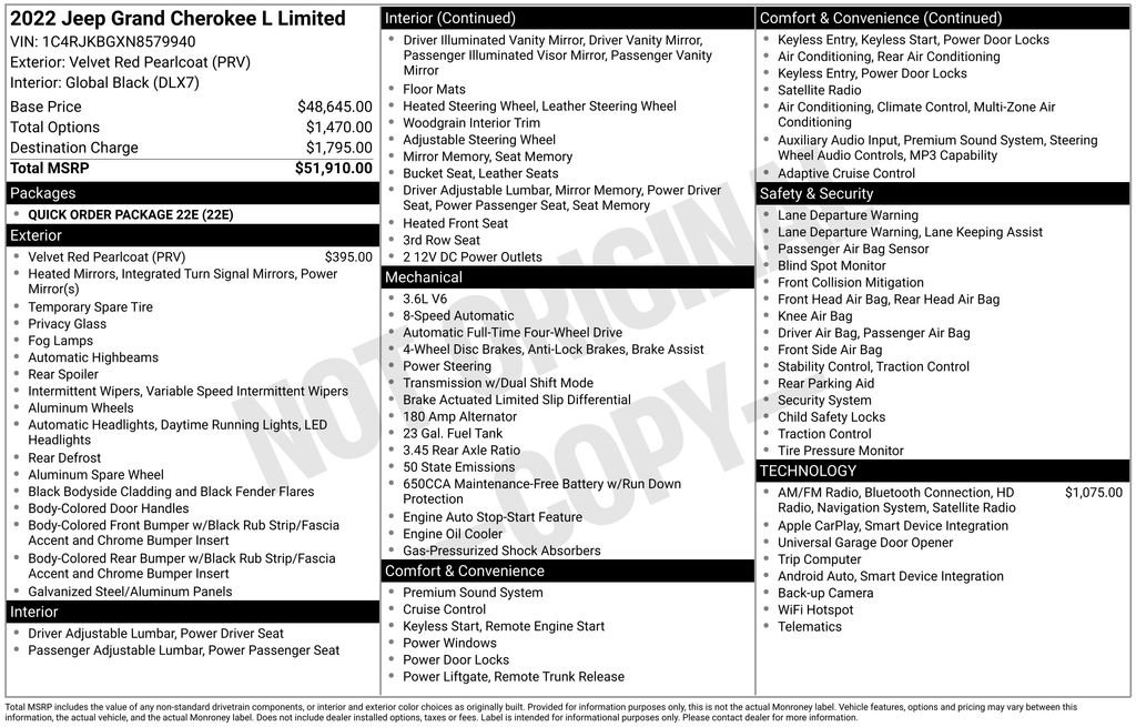 Used 2022 Jeep Grand Cherokee L Limited image 6