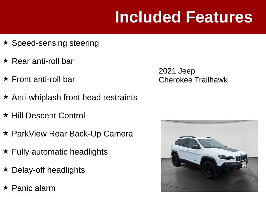 Used 2021 Jeep Cherokee Trailhawk w/ Trailer Tow Group AWD/4WD image 4