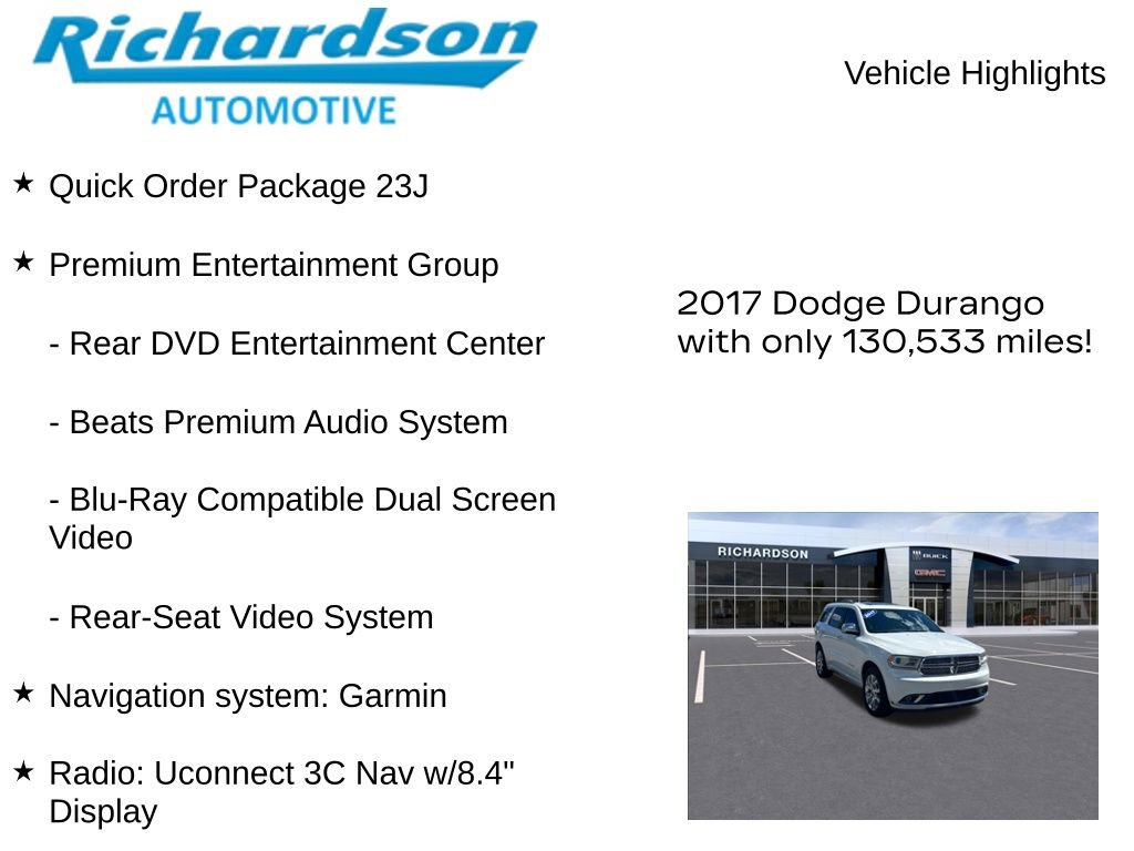 Used 2017 Dodge Durango Citadel w/ Premium Entertainment Group AWD/4WD image 11