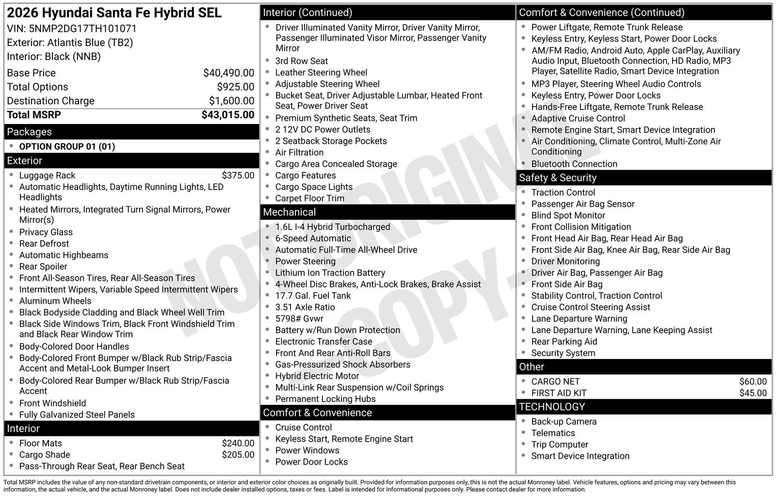 New 2026 Hyundai Santa Fe SEL AWD/4WD image 8