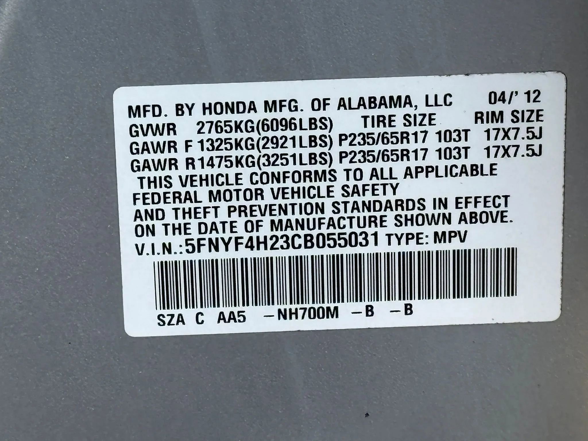 Used 2012 Honda Pilot LX image 29